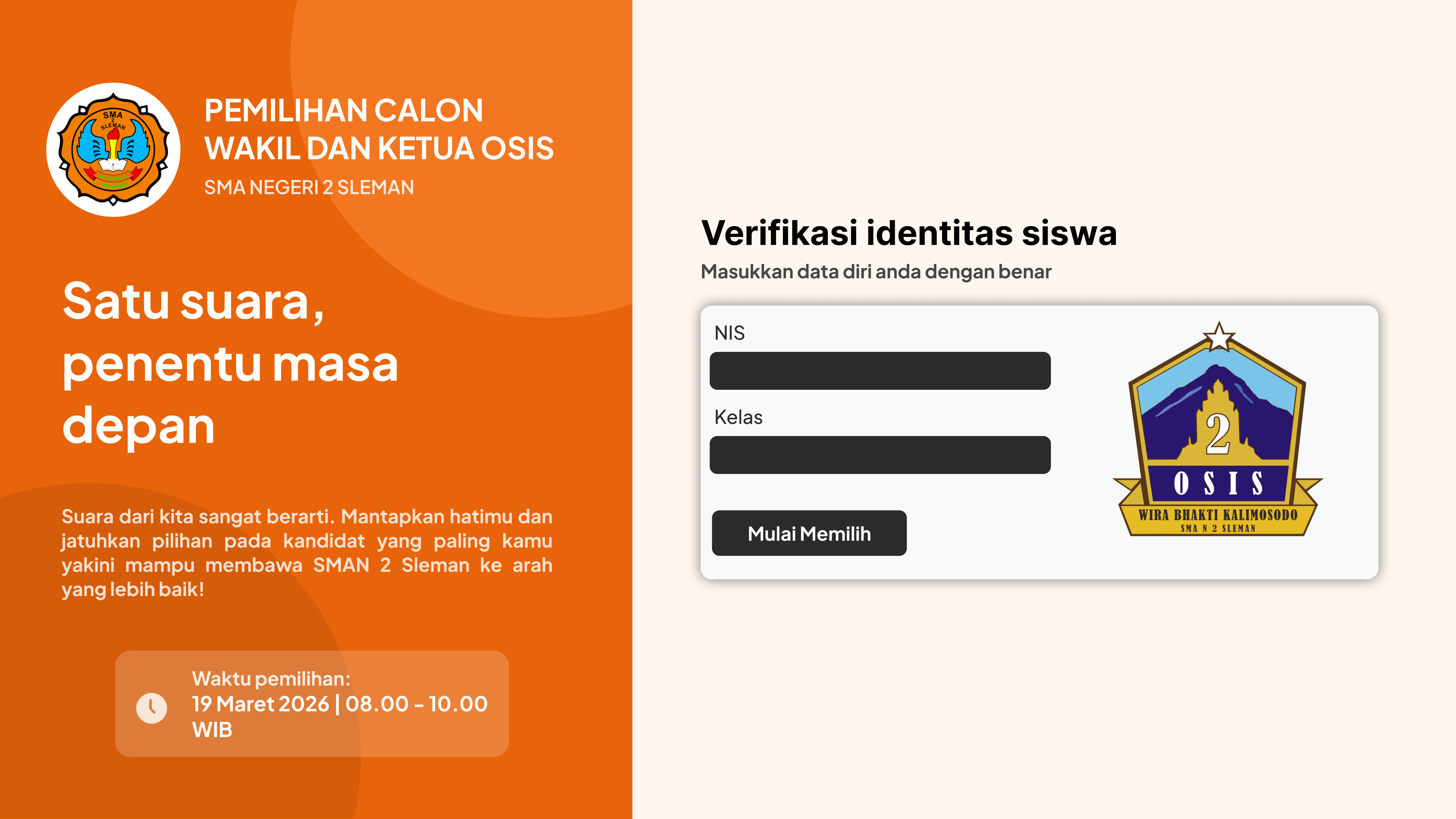 Screenshot UI E-Voting